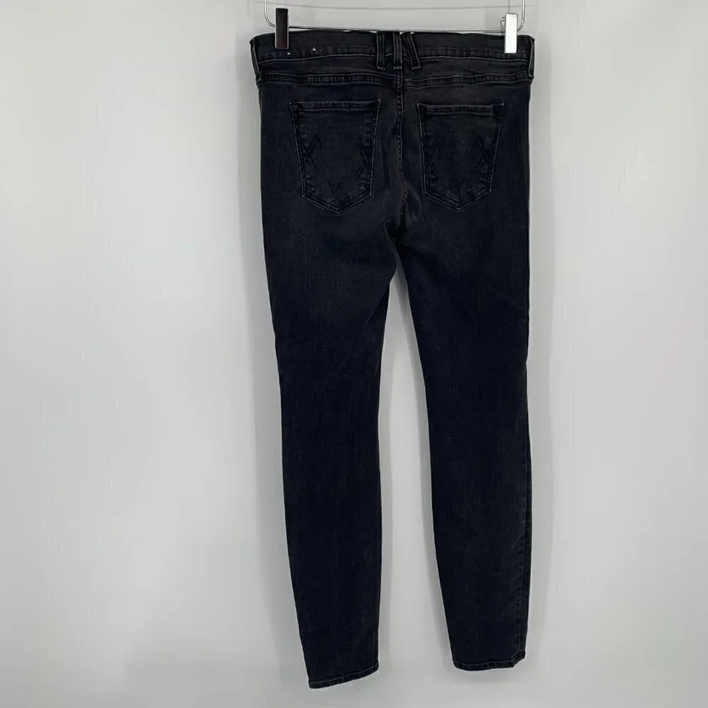 McGuire Newton skinny black jeans malachite ankle stretch mid-rise women 29